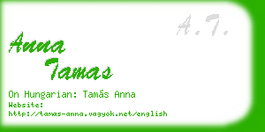 anna tamas business card