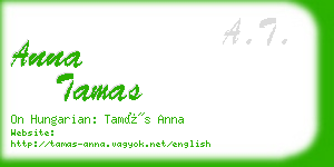 anna tamas business card